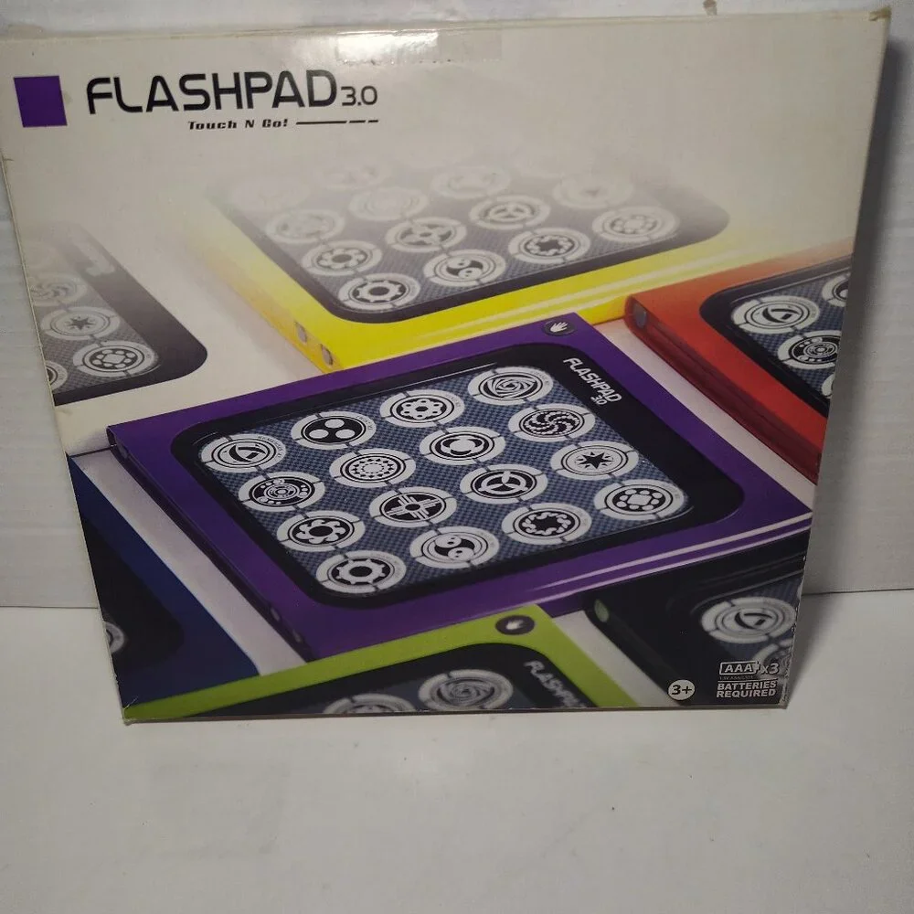Purple FlashPad 3.0 Touch N LED Touchscreen Handheld Game - Tested Works W/Batts